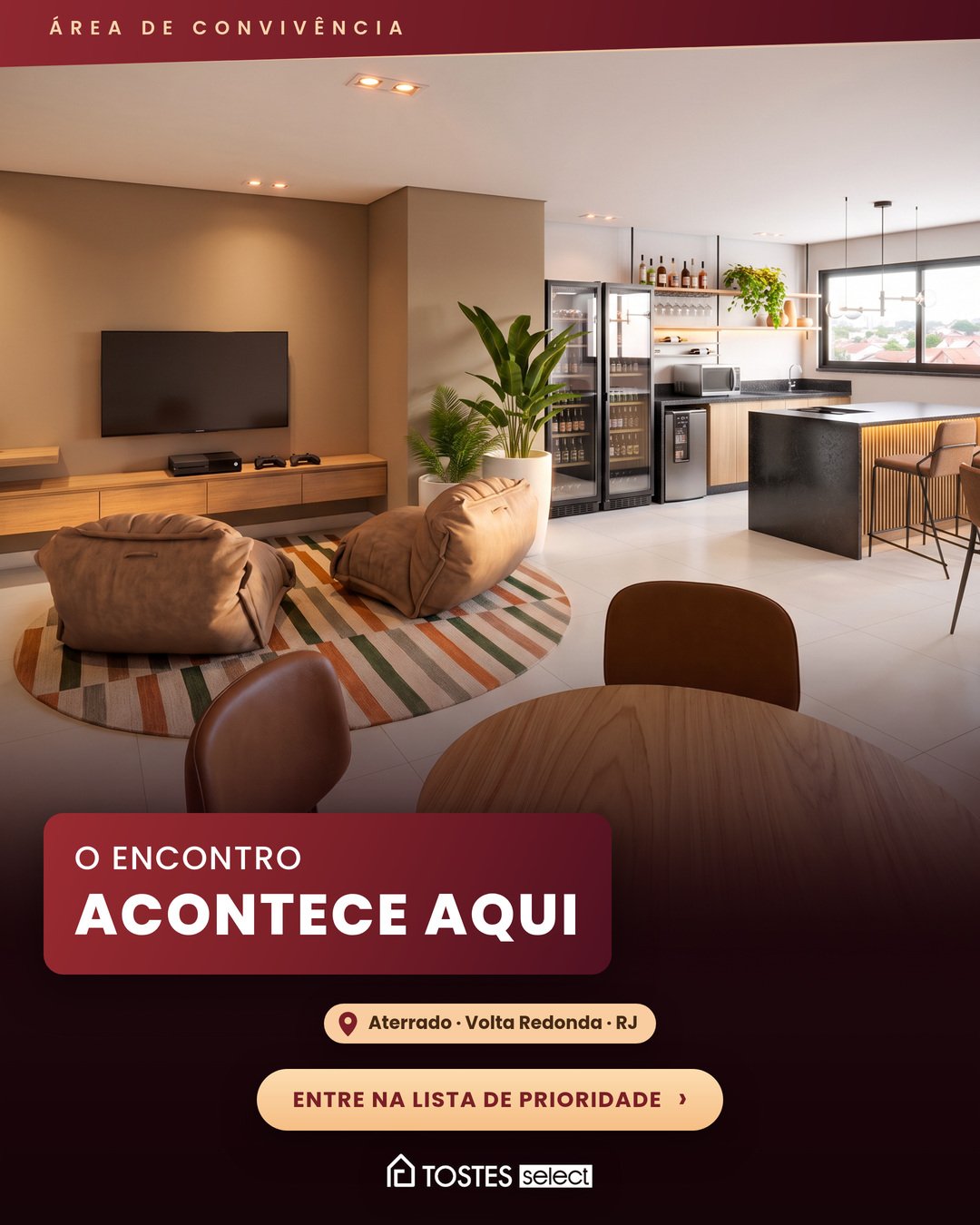 Área de convivência do Tostes Select